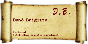 Danó Brigitta névjegykártya
