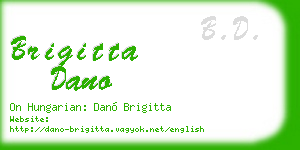 brigitta dano business card